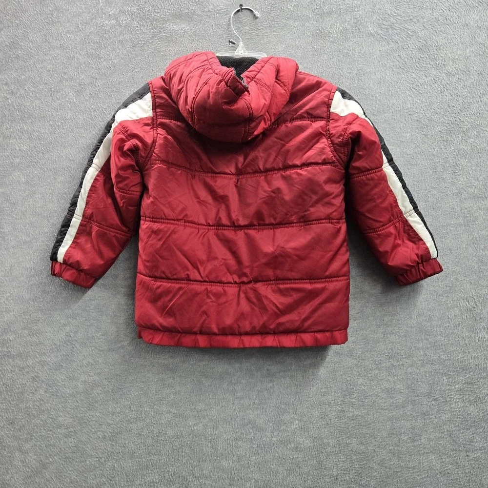 Jordan Boys Jacket 6 Red Nylon Polyester Puffer Jumpman Embroidered Fleece READ